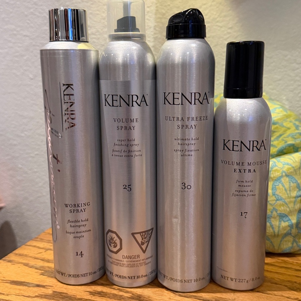 Kenra bundle of four professional salon hairstyling products